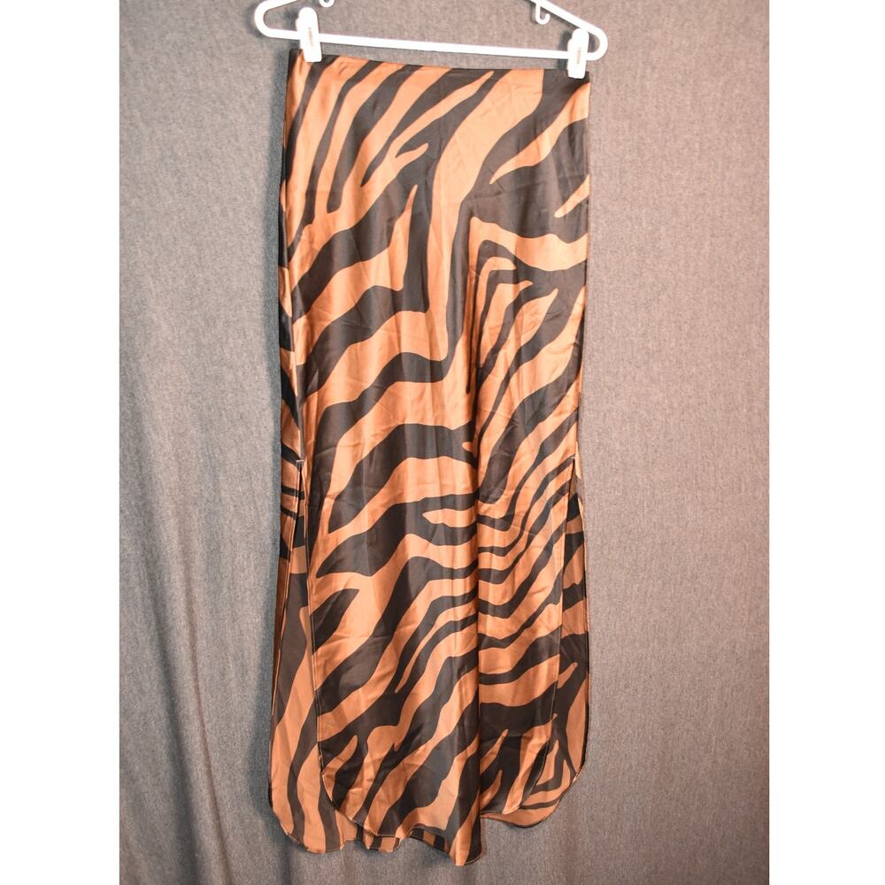 NEW Banana Republic Women's XS 100% Silk Animal Print Maxi Skirt